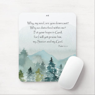 Personalised Bible Verse Mountains Mouse Pad
