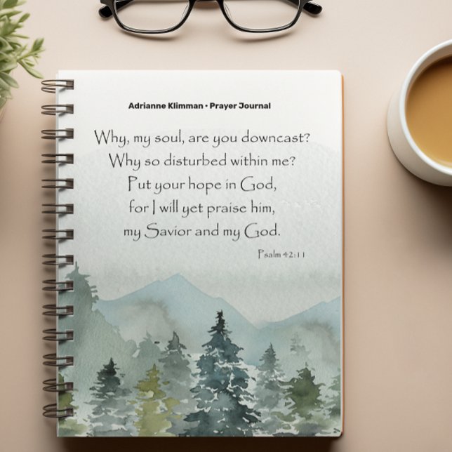Personalised Bible Verse Mountains Prayer Journal (Creator Uploaded)