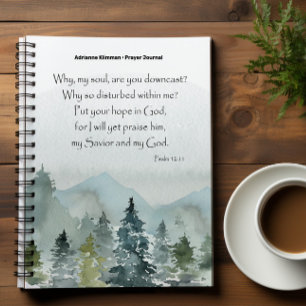Personalised Bible Verse Mountains Prayer Journal