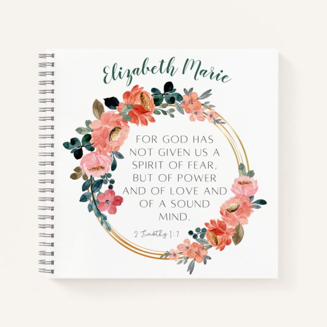 Personalised Bible Verse Notebook (Front)