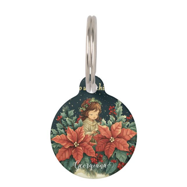 Personalised Biblical Nativity Child & Verse Pet Tag (Front)