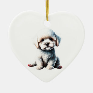 Personalised Bichon Frise Dog Puppy Ceramic Ornament