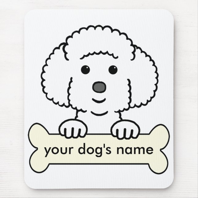 Personalised Bichon Frise Mouse Pad (Front)