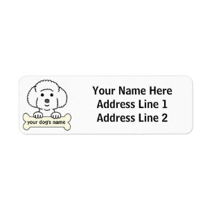 Personalised Bichon Frise Return Address Label