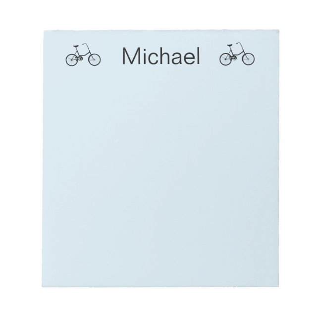 Personalised Bicycle Notepad (Front)