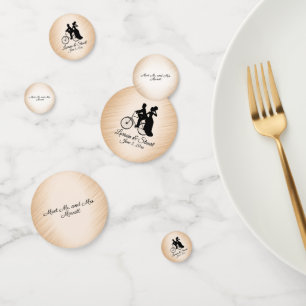 Personalised Bicycle Peach Wedding Confetti