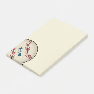 Personalised Big Baseball Post It Notes