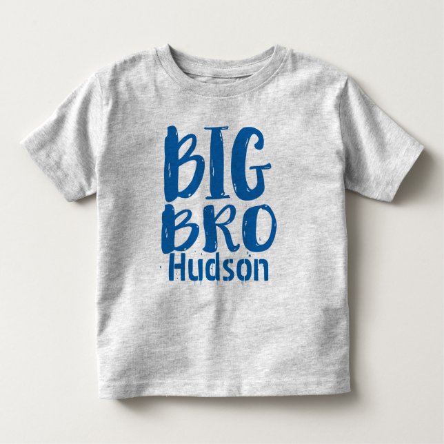Personalised BIG BRO Blue Toddler T-Shirt (Front)