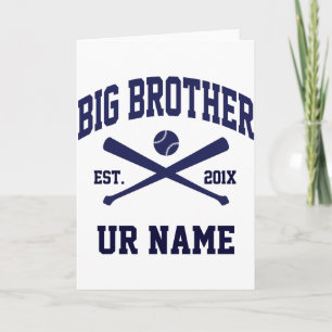 Personalised Big Brother Baseball T Shirt Card