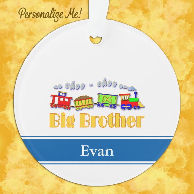 Personalised Big Brother Choo Choo Train Ornament (Creator Uploaded)
