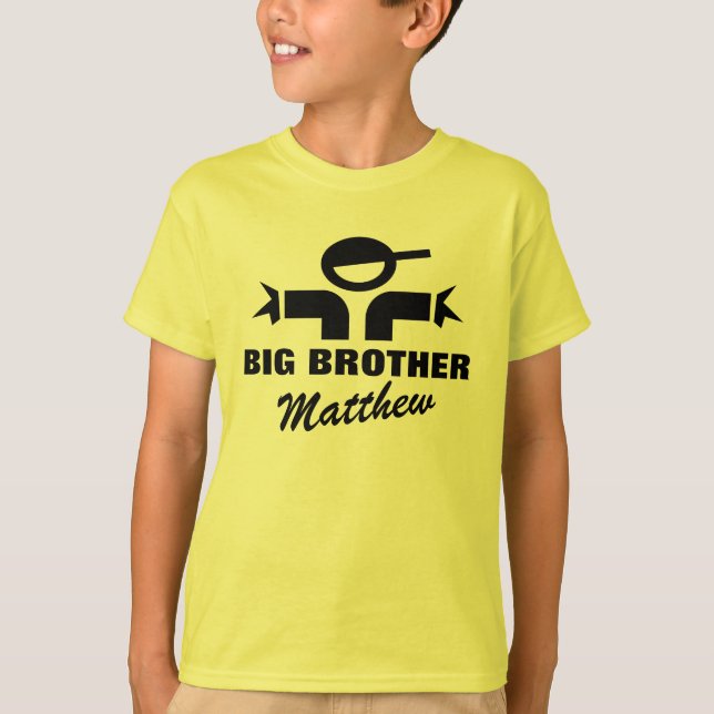 Personalised Big Brother t shirt for boy sibling (Front)
