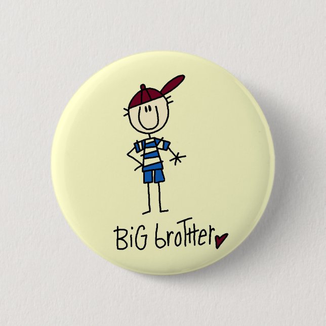 Personalised Big Brother Tshirts and Gifts 6 Cm Round Badge (Front)