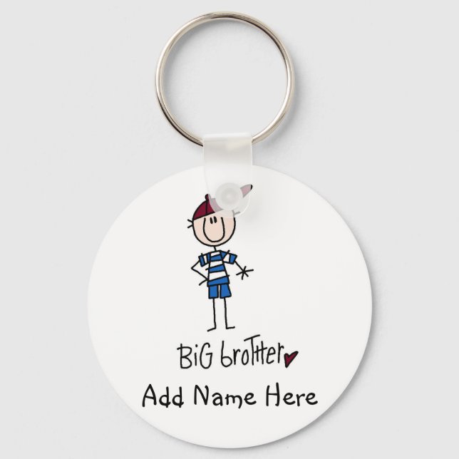 Personalised Big Brother Tshirts and Gifts Key Ring (Front)