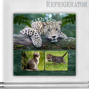Personalised Big Cat Your Animal Photos Magnet