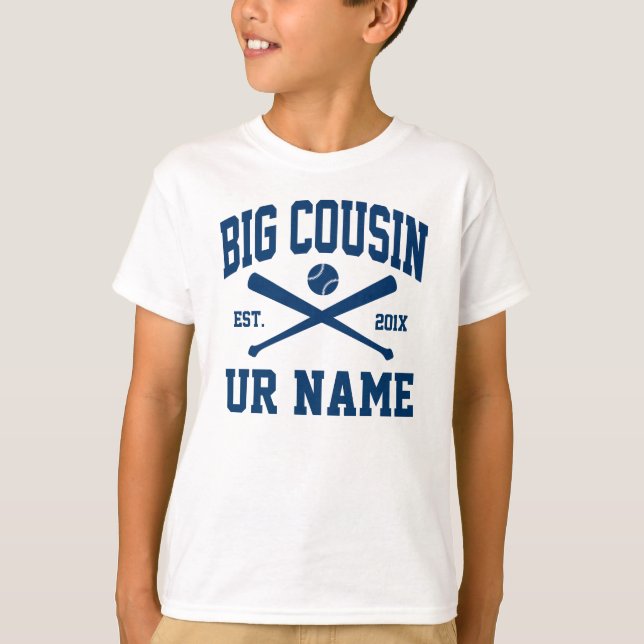 personalised big cousin baseball T-Shirt (Front)