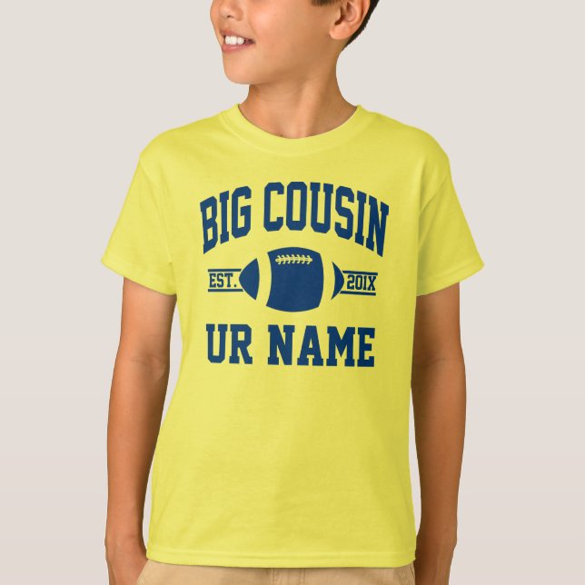 personalised big cousin football T-Shirt (Front)