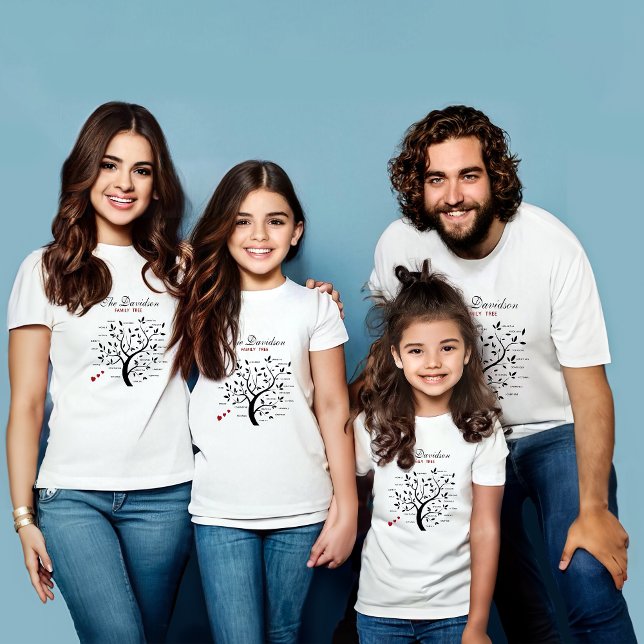 Personalised Big Family Tree (20 names) T-Shirt (Creator Uploaded)