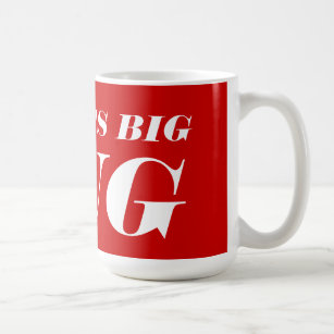 Personalised big giant jumbo XL red coffee mug