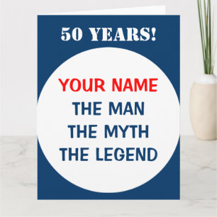 Personalised big oversized Birthday card for men