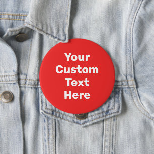 Personalised Big Pin-On Button