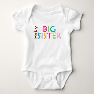Personalised Big Sister Baby One Sie Body Suit Bodysuit