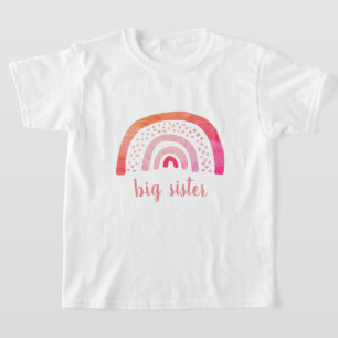 Personalised Big Sister Boho Rainbow T-Shirt