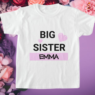 Personalised Big Sister Love  T-Shirt
