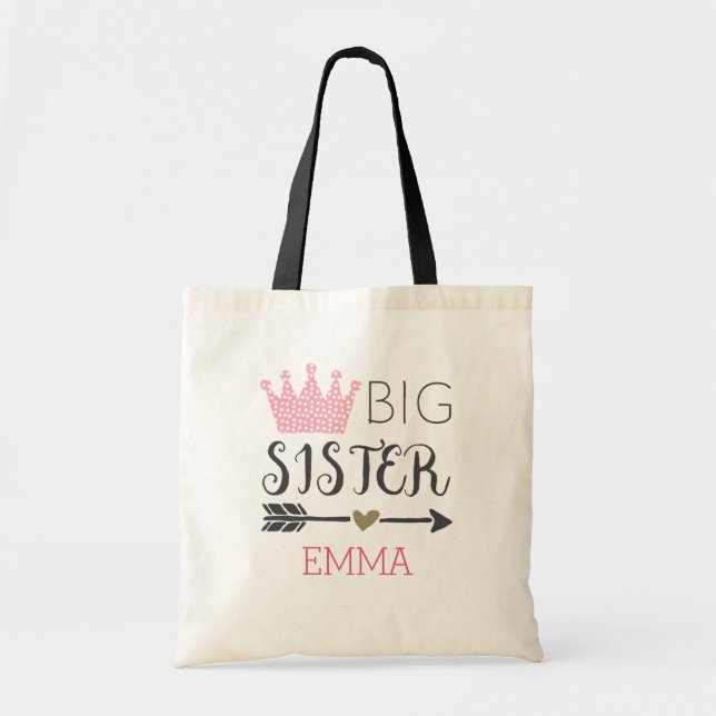 Personalised Big Sister Tote Bag (Front)