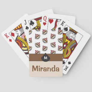 Personalised Big Smile Sock Monkey Emoji Playing Cards