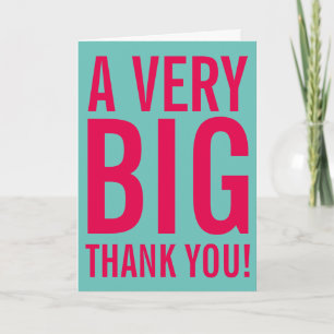 Personalised BIG THANK YOU greeting cards