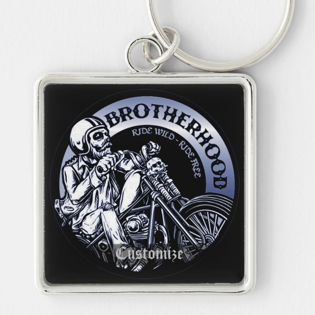 Personalised Biker Brotherhood   Key Chain (Front)