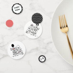 Personalised Biker Motorcycle Wedding Table Confet Confetti