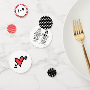 Personalised Biker Motorcycle Wedding Table Confetti