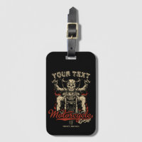 Personalised Biker Skeleton Motorcycle Shop Garage