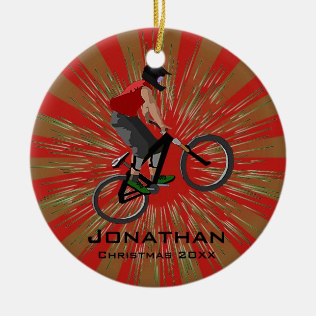Personalised Biking Ornament (Front)
