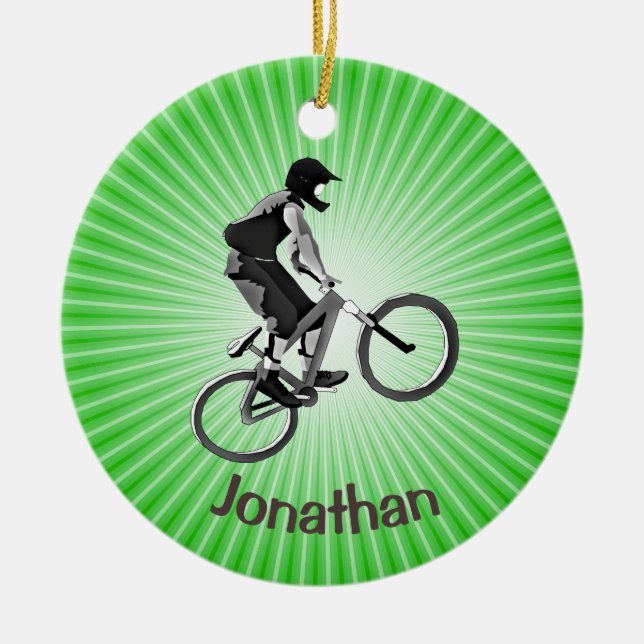 Personalised Biking Ornament (Front)