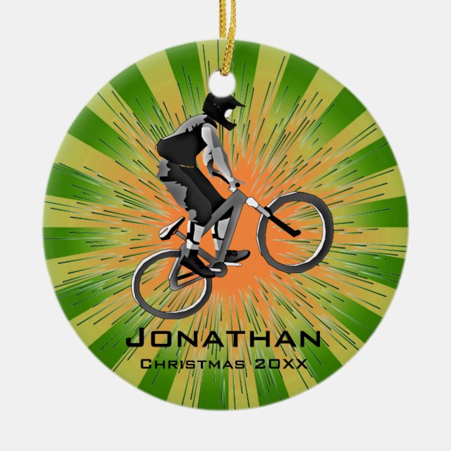 Personalised Biking Ornament (Front)