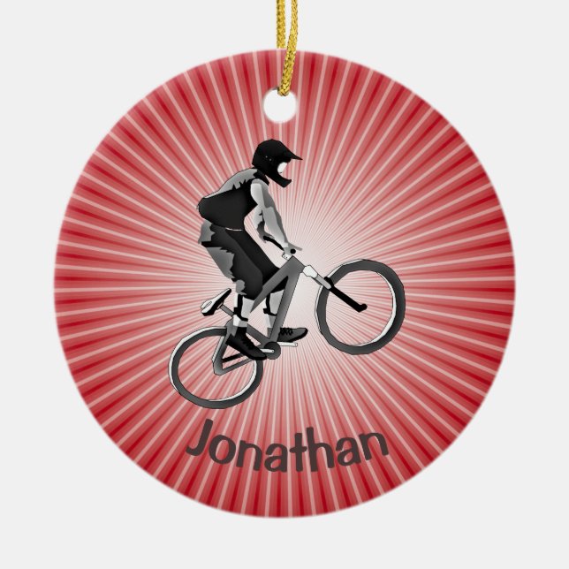 Personalised Biking Ornament (Front)