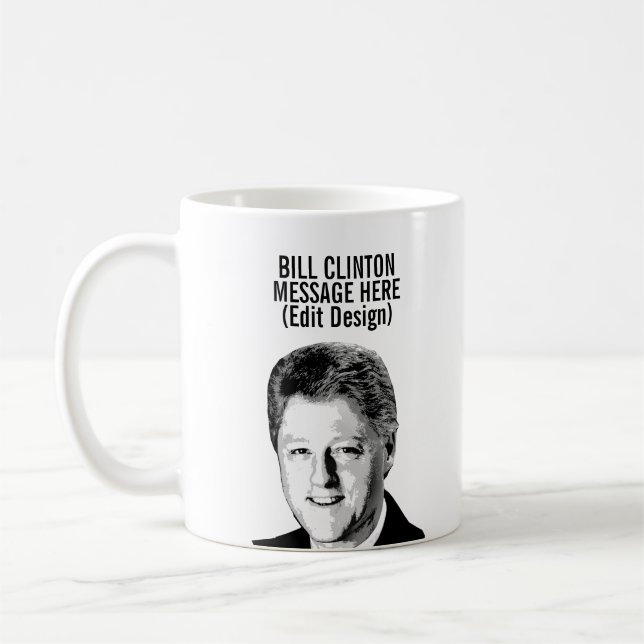 Personalised Bill Clinton Coffee Mug (Left)
