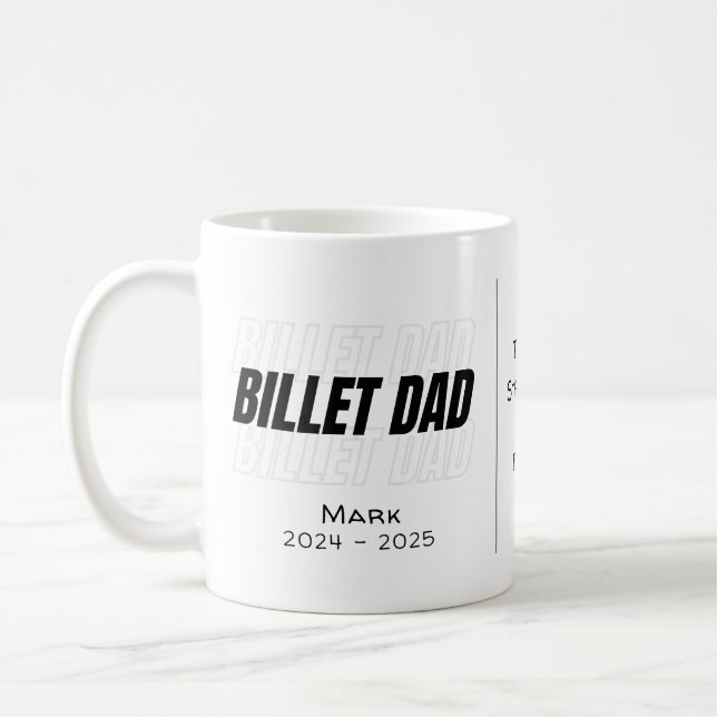 Personalised Billet Dad With Sentimental Quote Coffee Mug (Left)