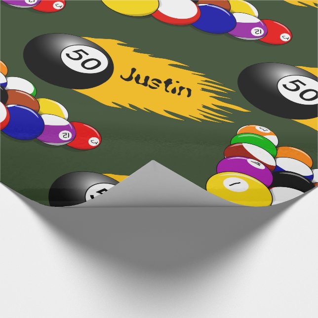 Personalised Billiards Wrapping Paper (Corner)