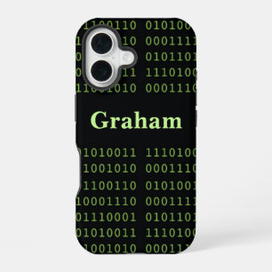 Personalised Binary Code iPhone 16 Case