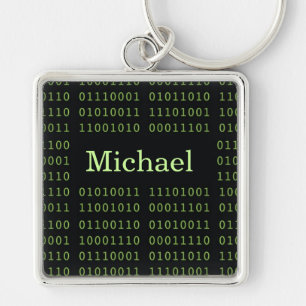 Personalised Binary Code Key Ring