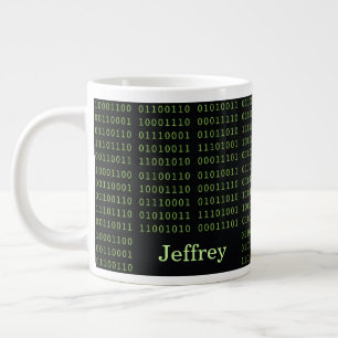Personalised Binary Code Large Coffee Mug