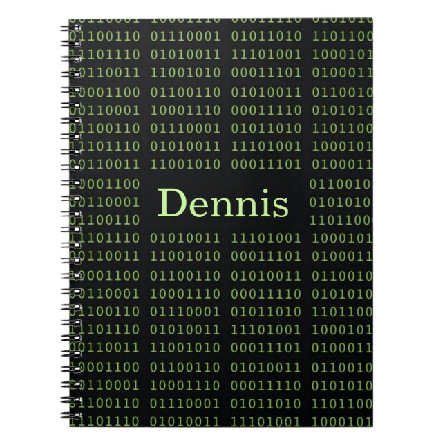 Personalised Binary Code Notebook (Front)