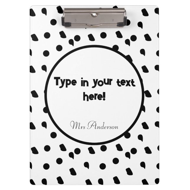 personalised binder,boho binder,modern boho custom clipboard (Front)