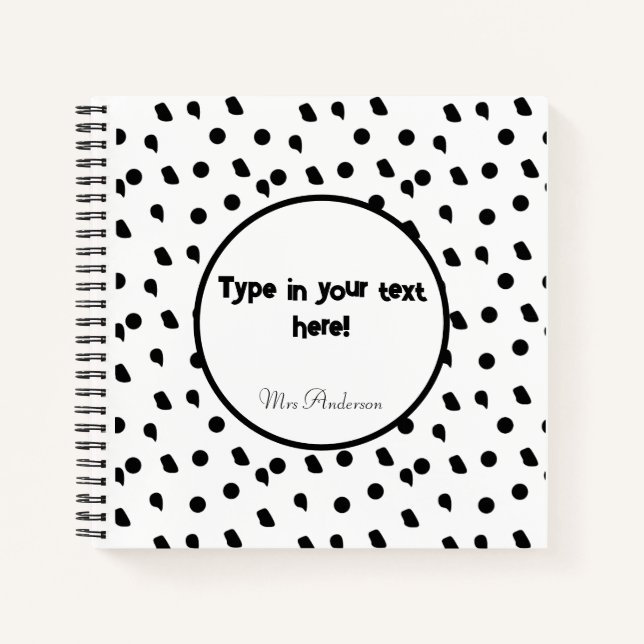 personalised binder,boho binder,modern boho custom notebook (Front)