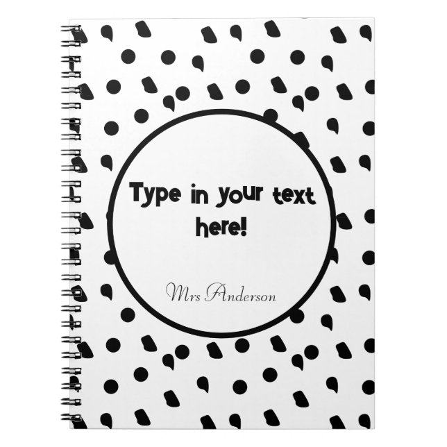 personalised binder,boho binder,modern boho custom notebook (Front)