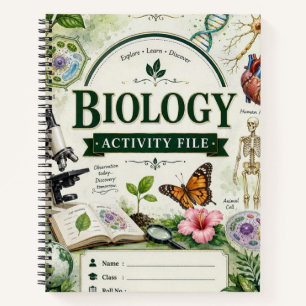 Personalised biology Project Notebook Vintage
