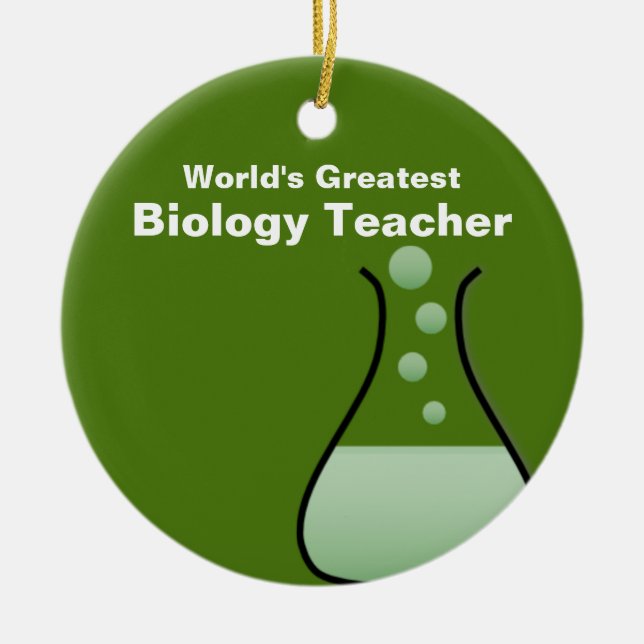 Personalised  Biology Teacher's  Ornament (Front)